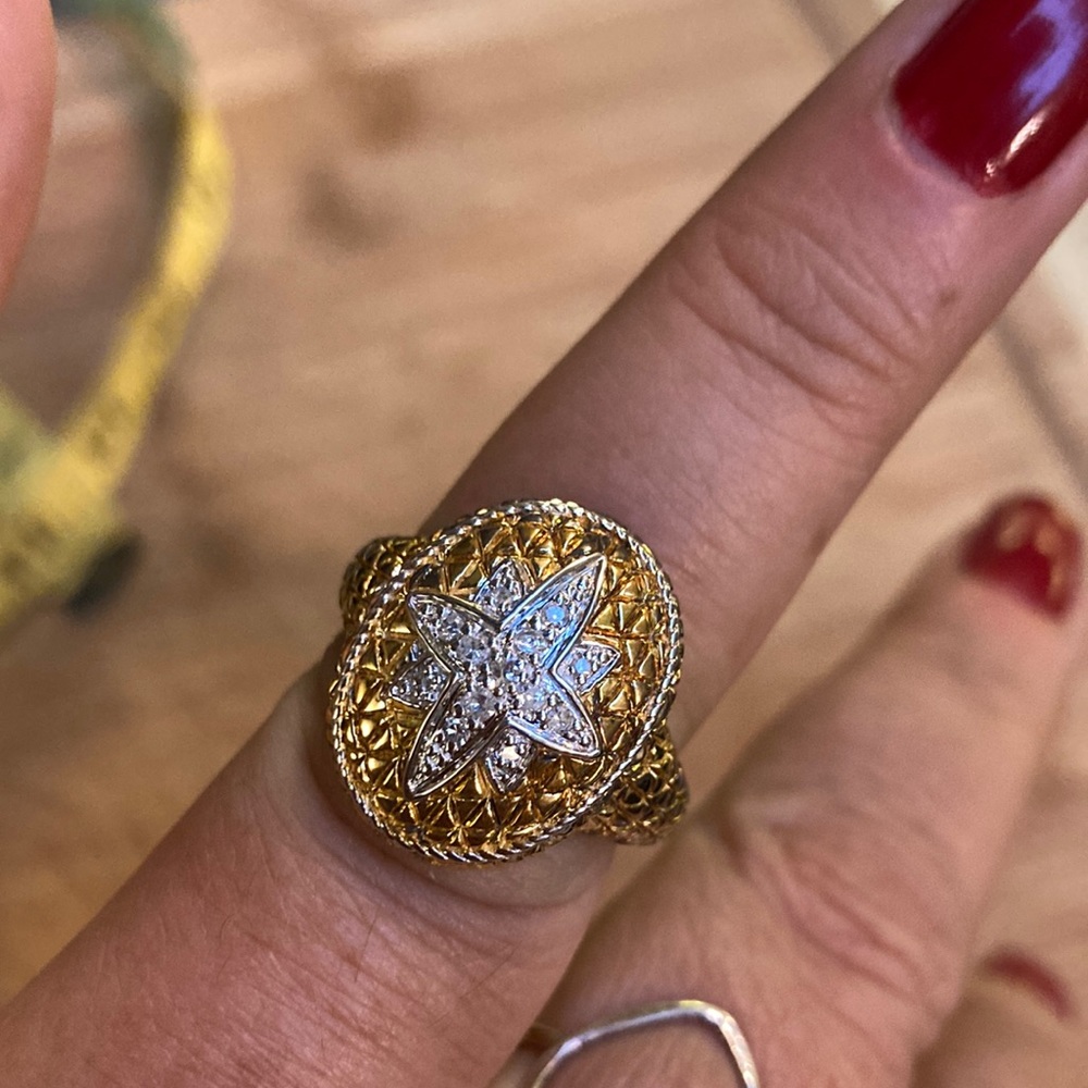 Heavy Silver with Gold Plating and Diamonds 7